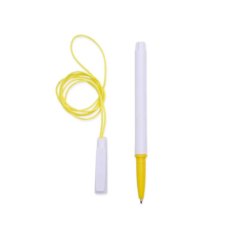 Caneta Plástica Com Cordão - Imagem 2