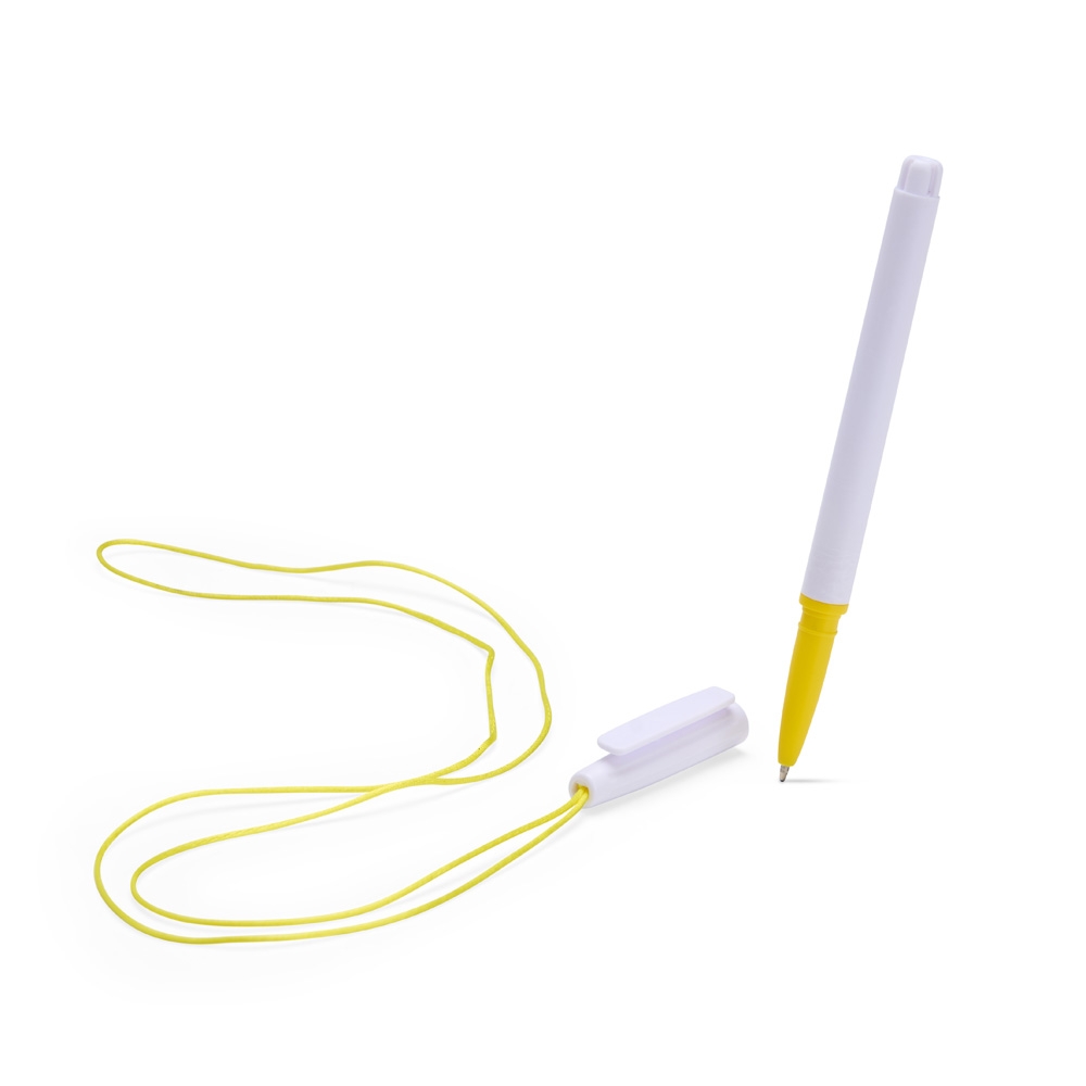 Caneta Plástica Com Cordão - Imagem 3