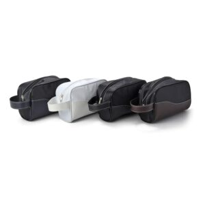 Nécessaire de Couro Sintético e Nylon